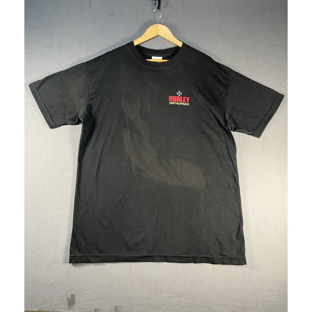 Hurley Movement  T-Shirt Mens XL Black Graphic Short Sleeve